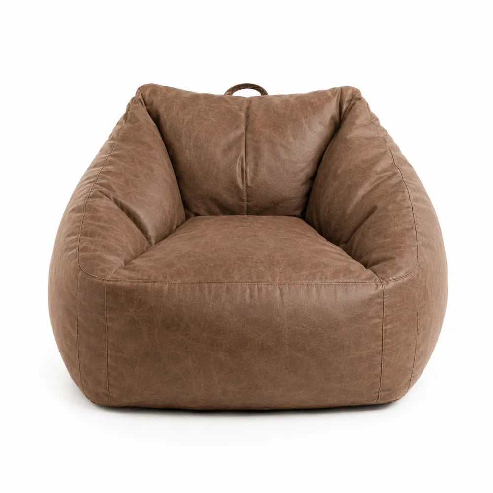 Sillón Puff de Poliuretano Marrón 90x85x70 cm